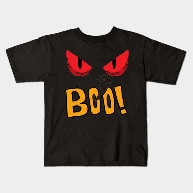 Halloween Boo Kids T-Shirt by ShubShank